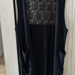 The Kooples Black Lace Detail Garment